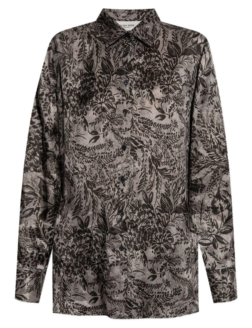 CAMICIA A STAMPA FLOREALE IN GRIGIO GOLDEN GOOSE - DONNA 