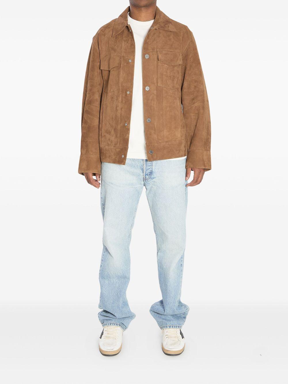 Giacca in suede marrone Ami Paris - uomo 