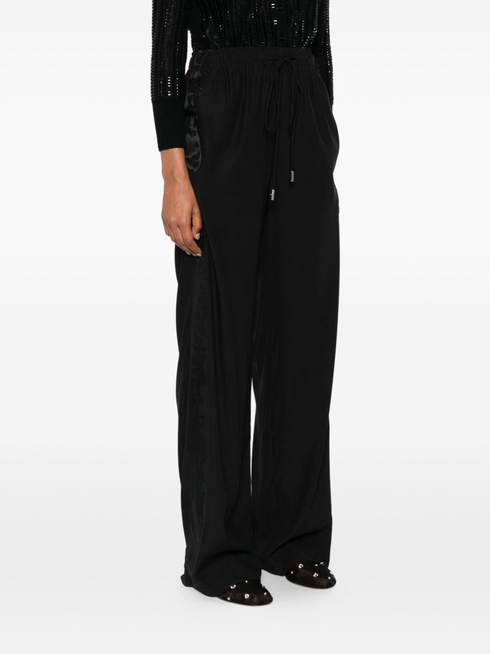 Pantaloni con coulisse in nero Ermanno scervino - donna 