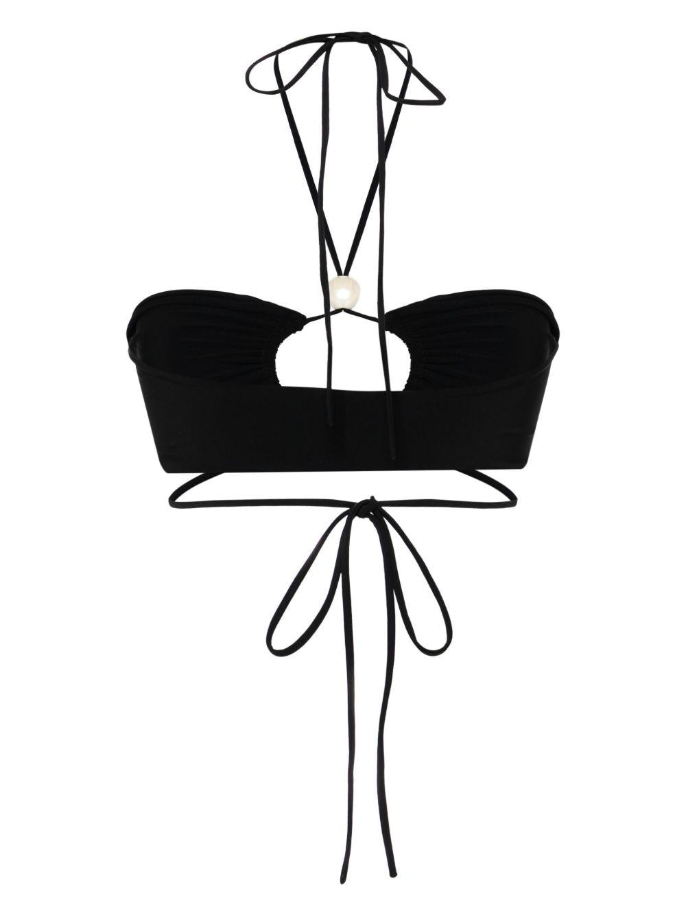 Top bikini in nero Magda butrym - donna 
