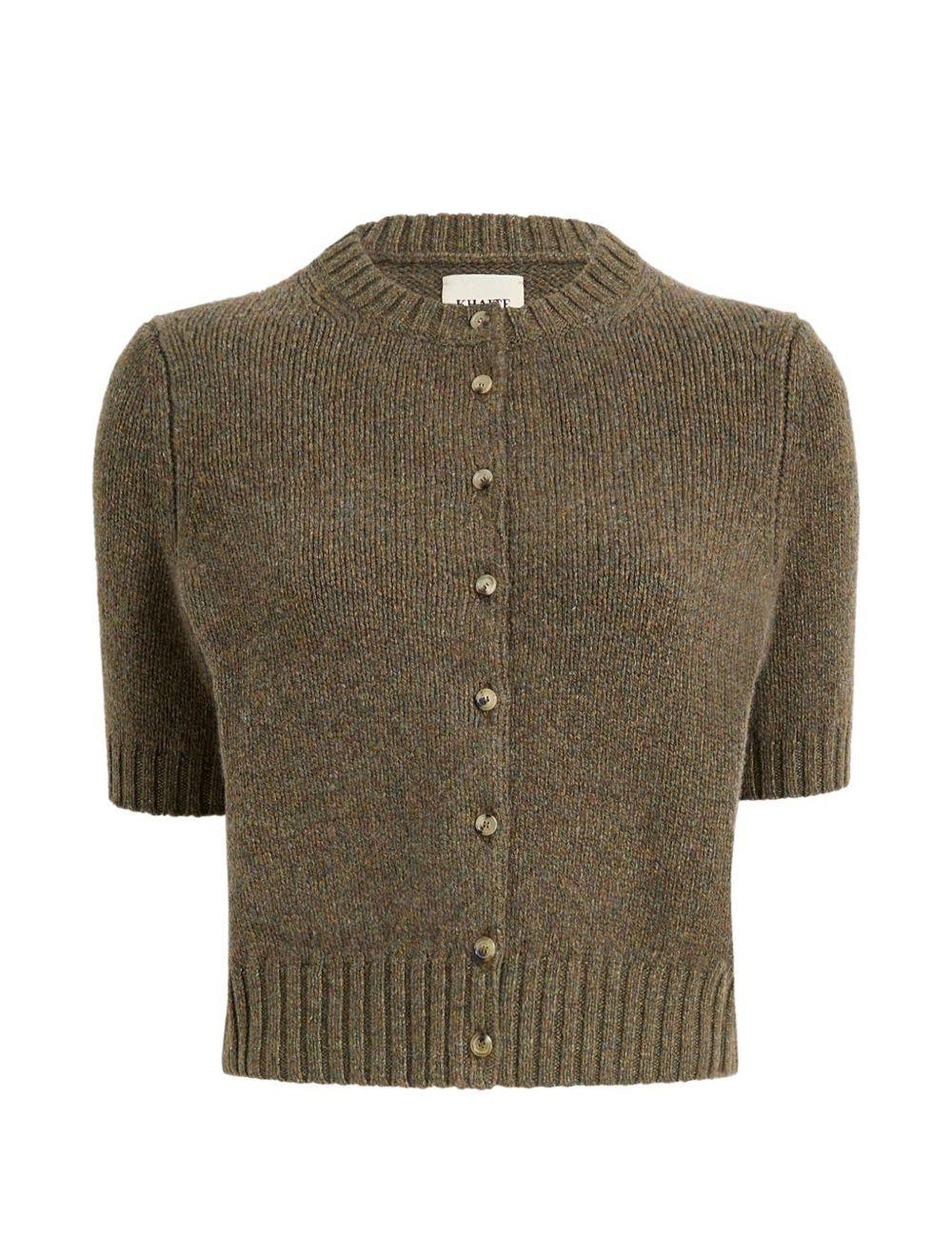 Cardigan Nora in cashmere in marrone 