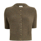 Cardigan Nora in cashmere in marrone 