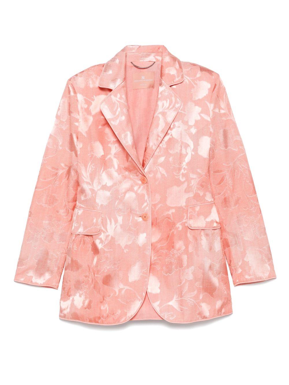 Blazer a fiori in rosa pesca Ermanno Scervino - donna 