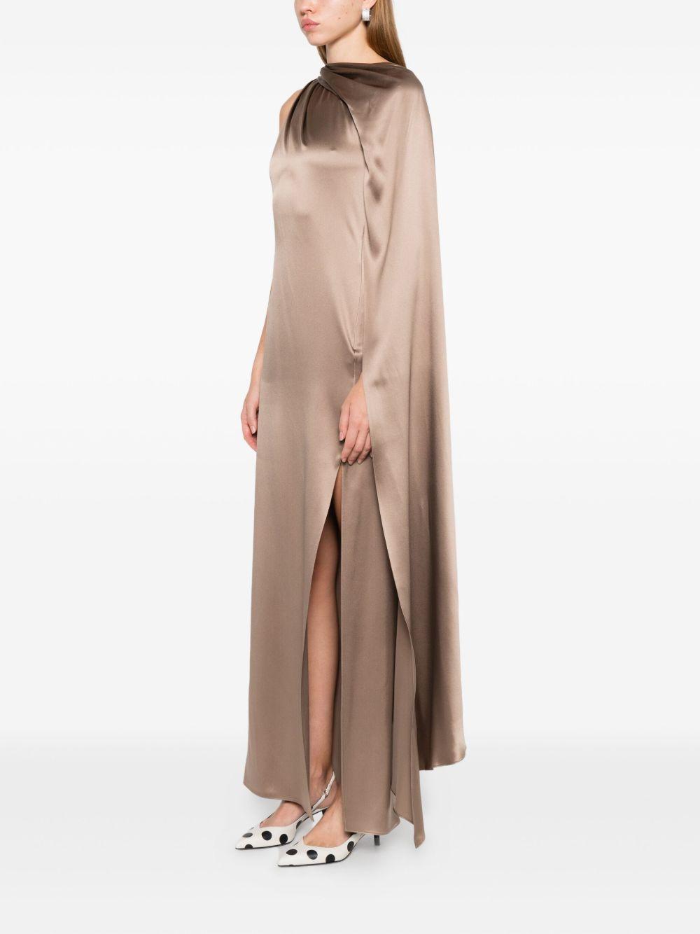 Abito monospalla in raso radura in beige Maxmara pianoforte - donna 
