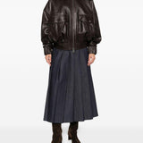 Giacca con colletto in pelliccia in marrone Khaite - donna 