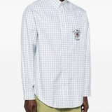 Camicia a quadri con logo ricamato multicolor DROLE DE MONSIEUR - uomo 