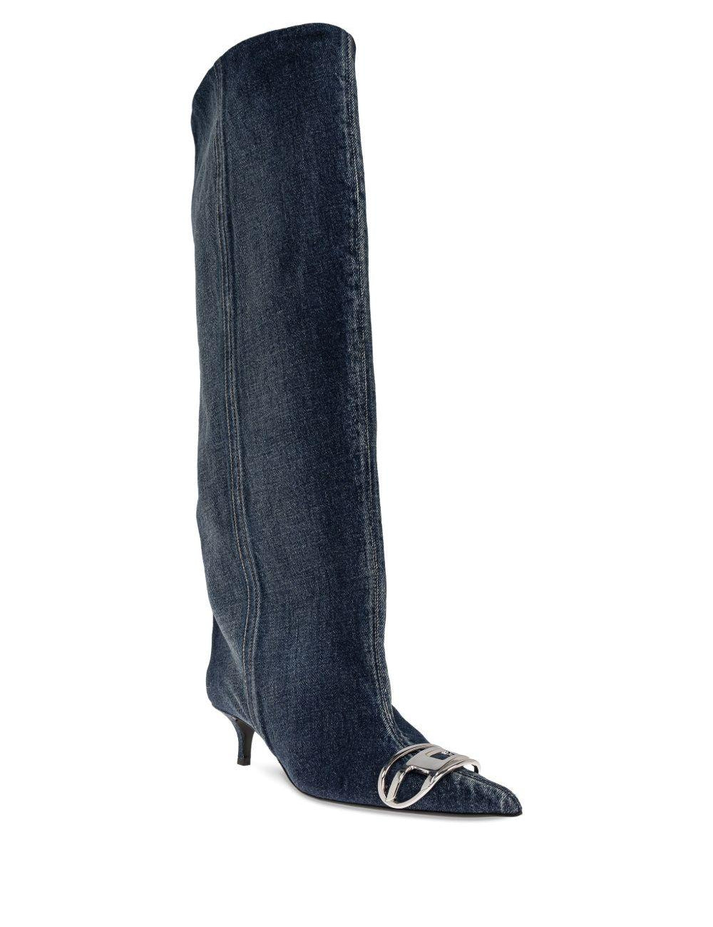 Stivali in denim D-Venus in blu Diesel - donna 