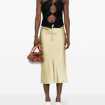 Top asimmetrico con cut-out in nero - donna 