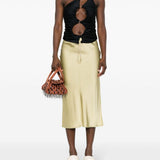 Top asimmetrico con cut-out in nero - donna 