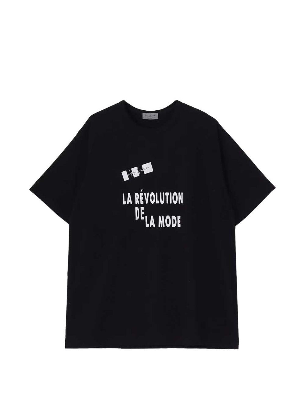 T-shirt a maniche corte in nero Yohji yamamoto - uomo 