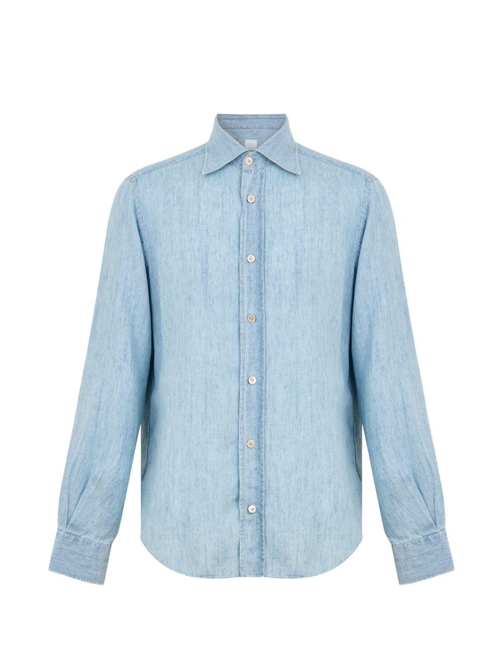Camicia in denim in azzurro Eleventy - uomo 