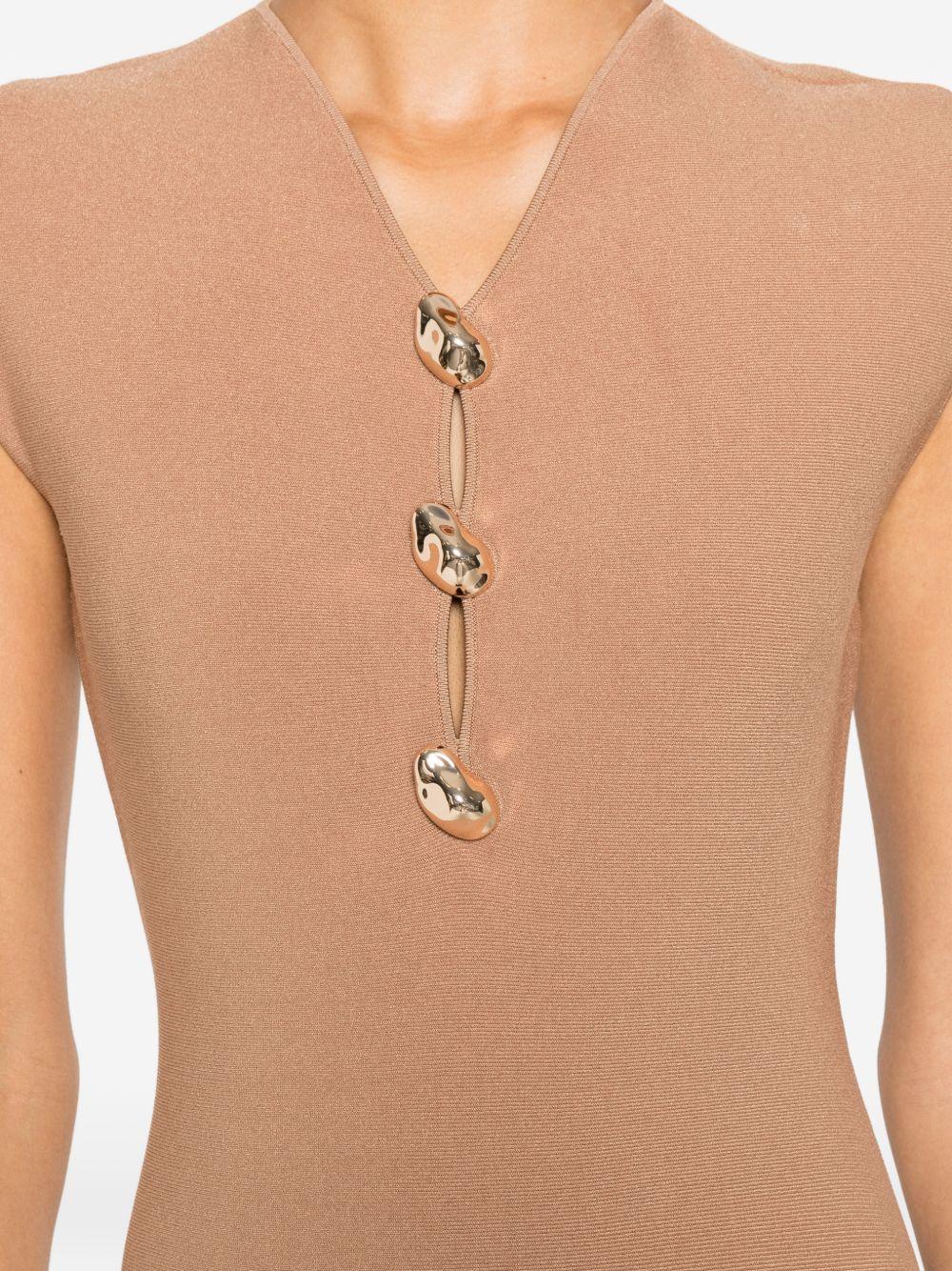 Abito midi con desigh svasato in marrone Roland mouret - donna 