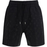 Pantaloncini con monogramma di cristallo in nero Casablanca - uomo 
