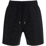 Pantaloncini con monogramma di cristallo in nero Casablanca - uomo 