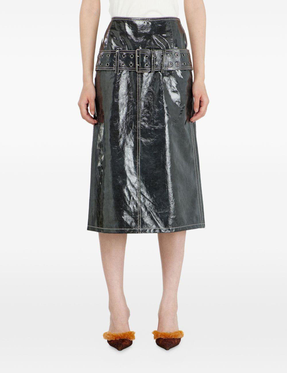 Gonna midi con cintura in grigio Diesel - donna 