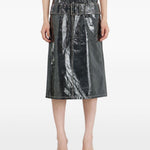 Gonna midi con cintura in grigio Diesel - donna 