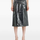 Gonna midi con cintura in grigio Diesel - donna 
