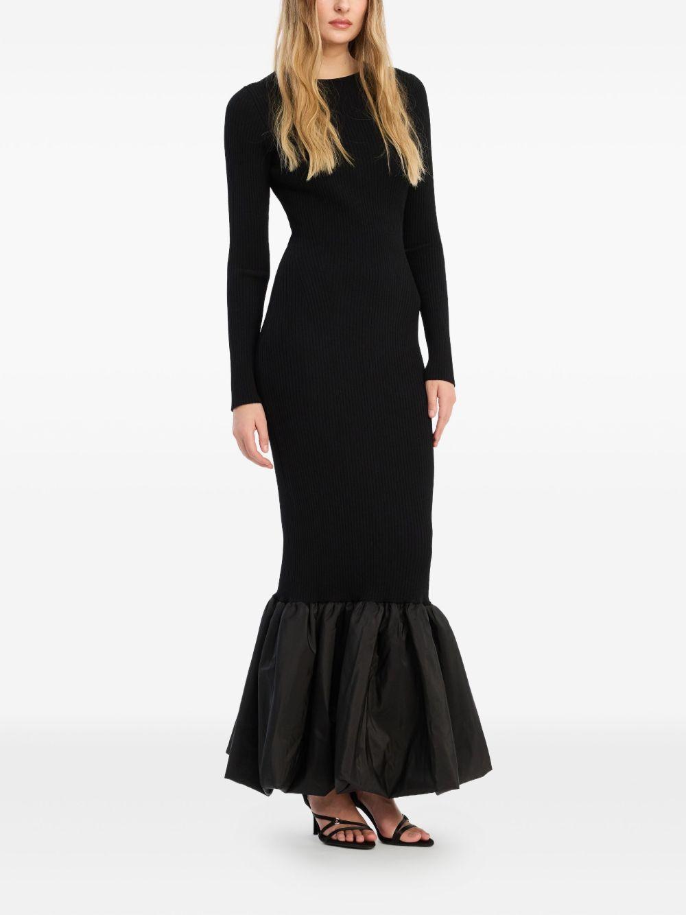 Abito a maniche lunghe con dettaglio cut-out in nero Rotate holiday - donna 