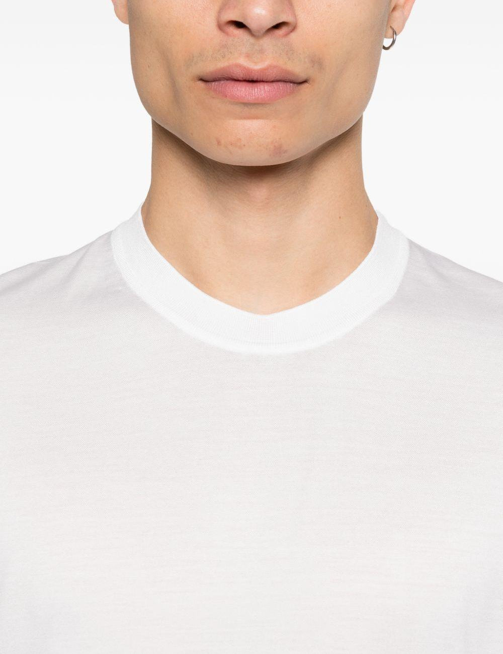 T-shirt a maniche corte in bainco Yohji yamamoto - uomo 