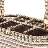 Borsa con cristalli Holli Libellula in oro rosa Rosantica - donna 