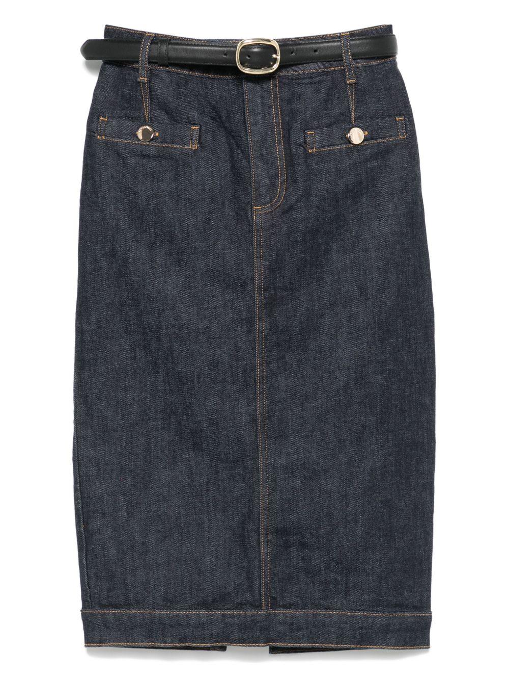 Gonna in denim blu Self-Portrait - donna 