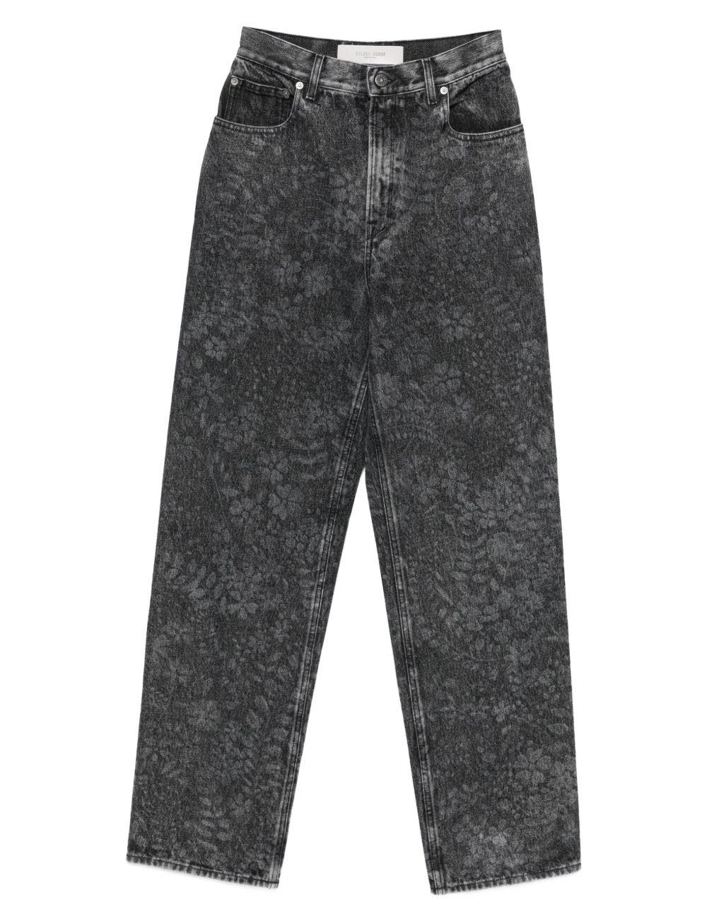 Jeans a gamba dritta in nero Golden goose - donna 