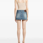 Minigonna in denim blu Courrèges - donna 