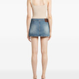 Minigonna in denim blu Courrèges - donna 