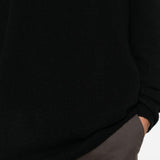 Maglione con cappuccio in cashmere in nero 