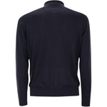 Polo Bradwell a maniche lunghe in blu John smedley - uomo 