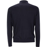 Polo Bradwell a maniche lunghe in blu John smedley - uomo 