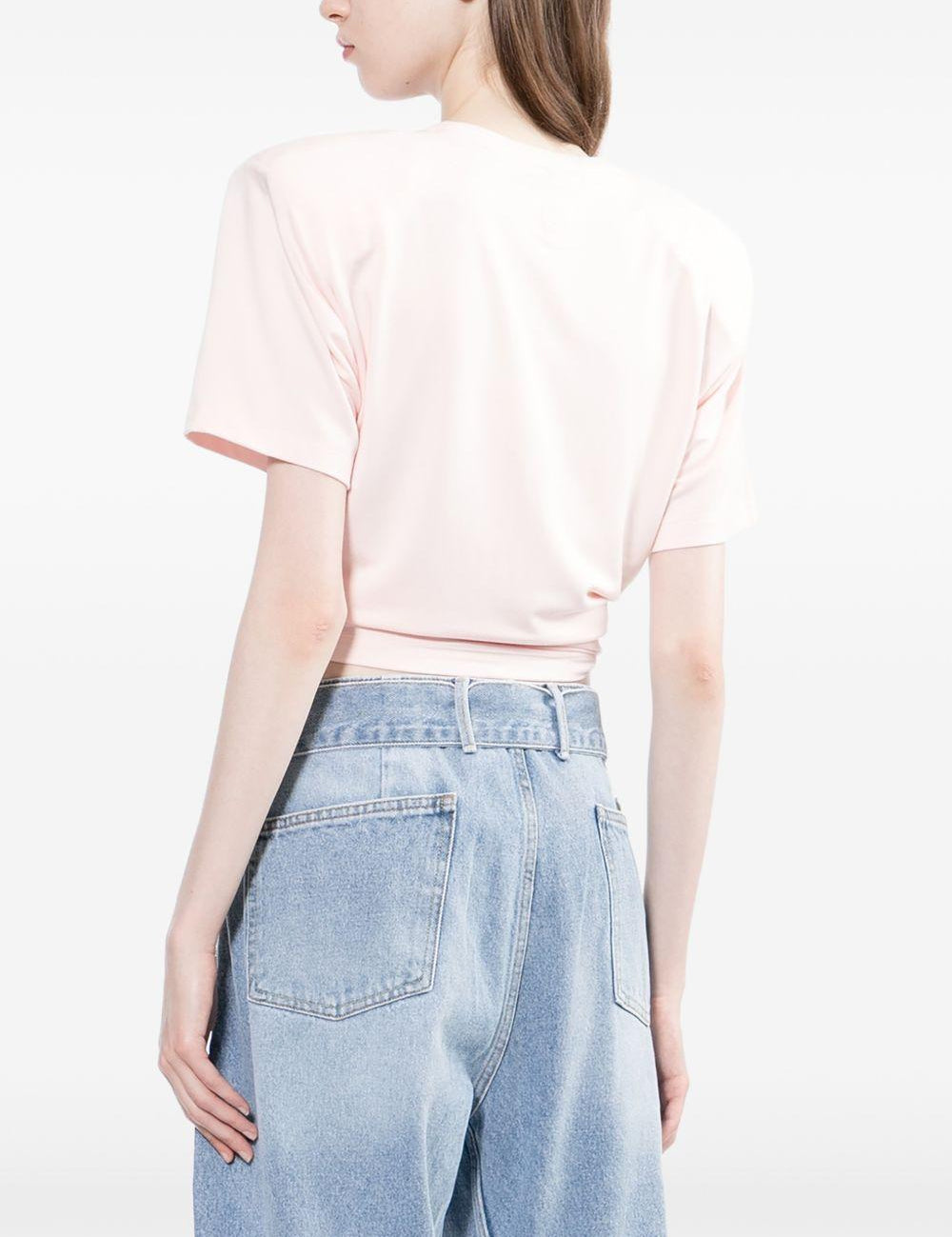 T-shirt con spalline in bianco Magda butrym - donna 