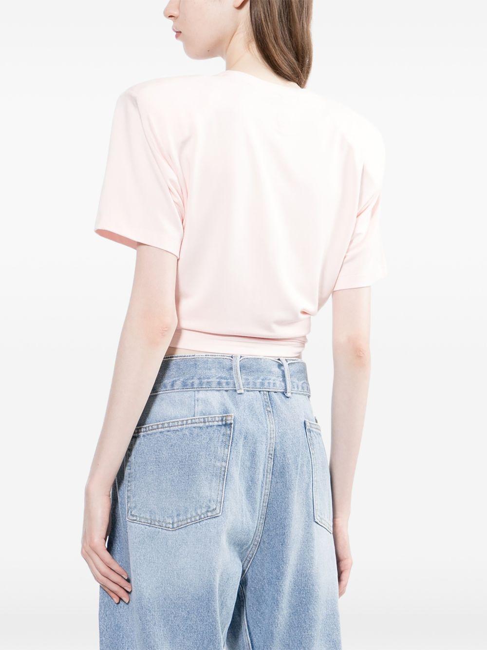 T-shirt con spalline in bianco Magda butrym - donna 