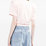 T-shirt con spalline in bianco Magda butrym - donna 