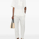Polo con taschino sul petto in bianco Toteme - donna 