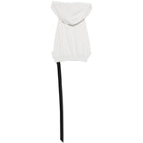 Gilet con cappuccio e zip in bianco Rick owens drkshdw - uomo 