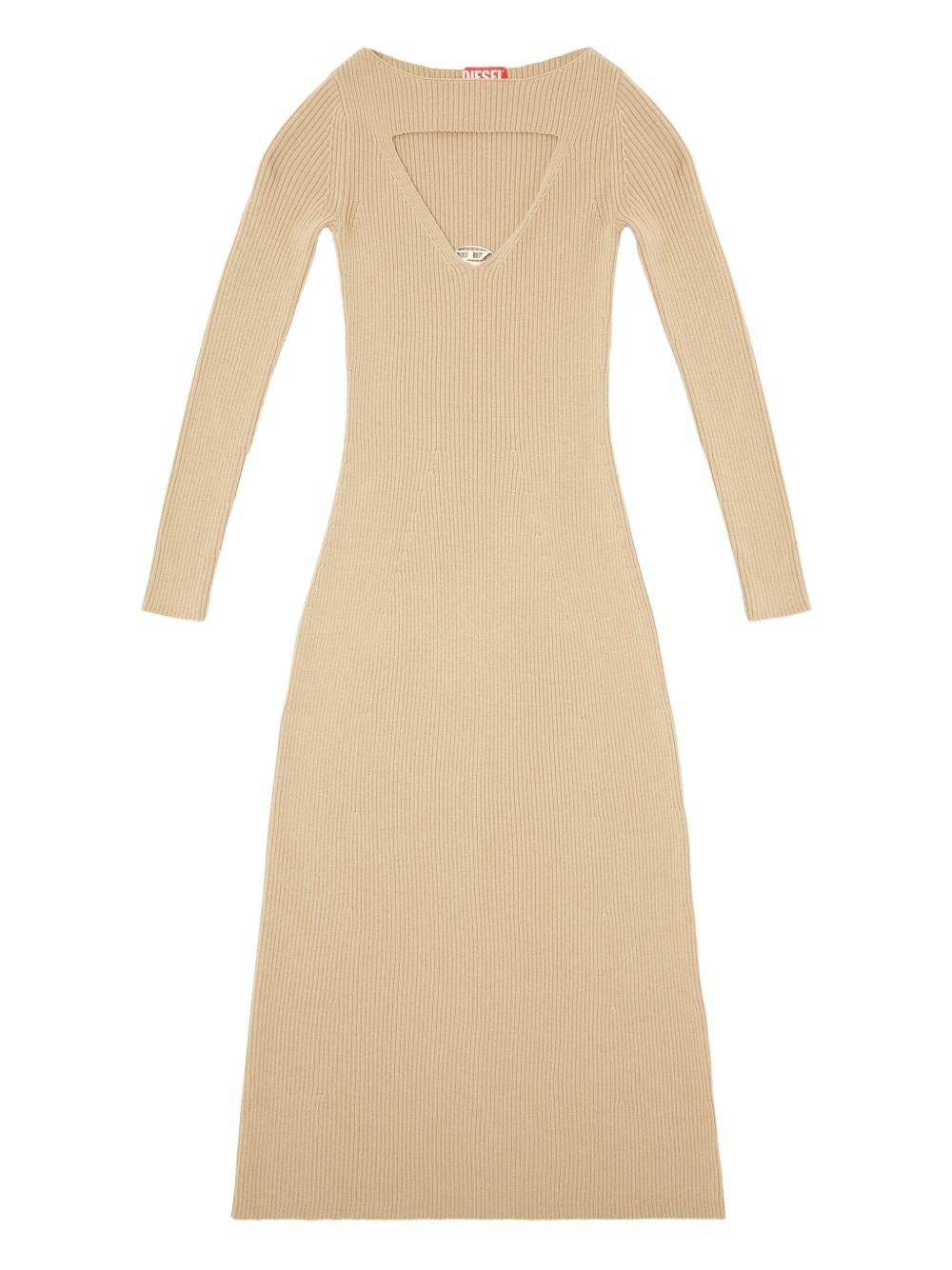 Abito midi a coste in beige Diesel - donna 