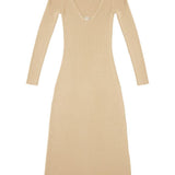 Abito midi a coste in beige Diesel - donna 