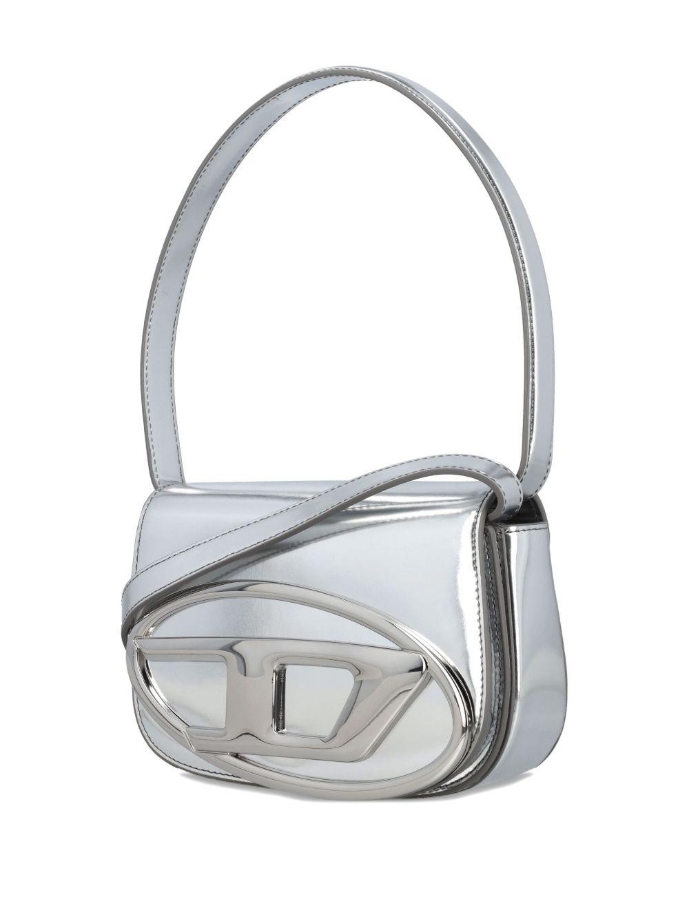 Borsa a spalla in pelle 1DR in argento Diesel - donna 