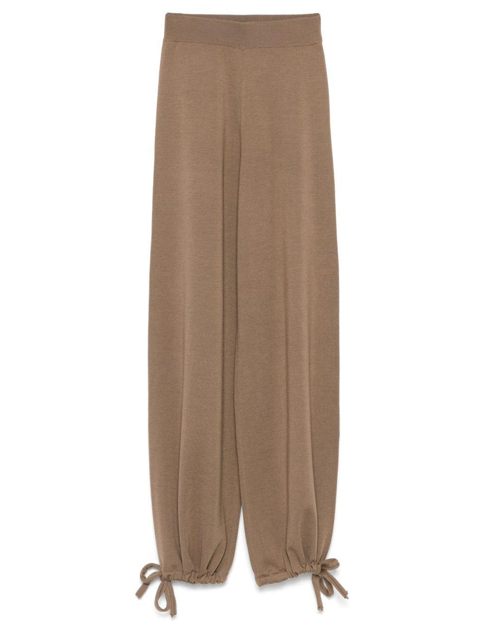 Pantaloni con vita elasticizzata in marrone Maxmara - donna 