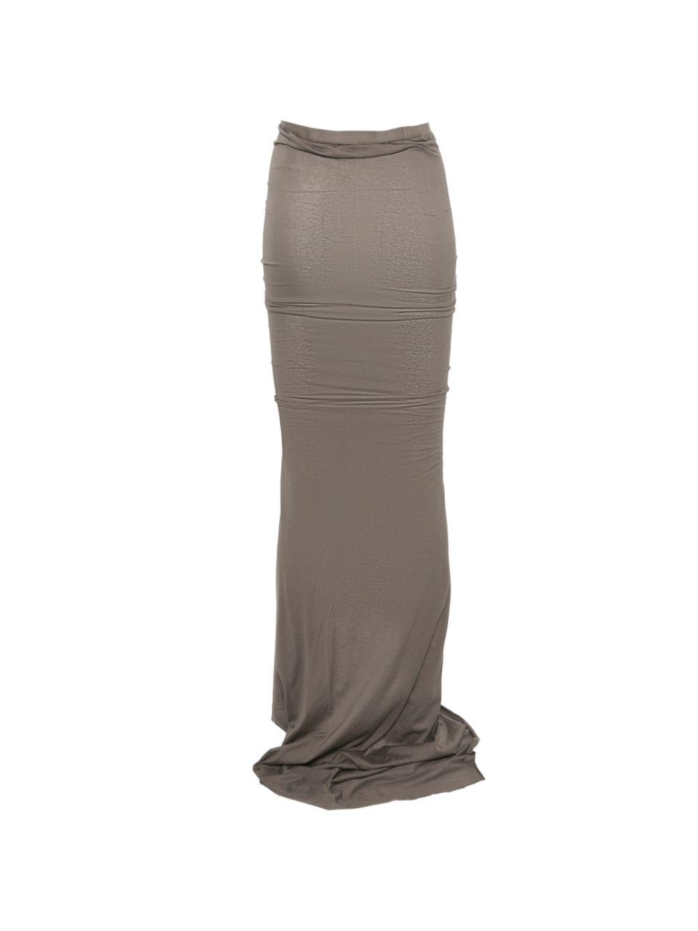 Gonna lunga Soft Edfu con spacco in grigio Rick owens drkshdw - donna 