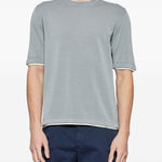 T-shirt in maglia a coste in azzurro Eleventy - uomo 