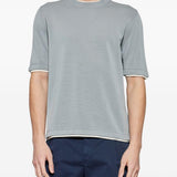 T-shirt in maglia a coste in azzurro Eleventy - uomo 
