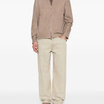 Giacca in pelle scamosciata in beige Salvatore santoro - uomo 