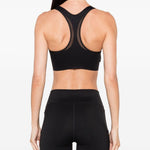Top sportivo con logo in nero Adidas by stella mc cartney  - donna 