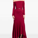 Abito lungo con spalle scoperte in rosso Elie Saab - donna 
