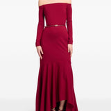 Abito lungo con spalle scoperte in rosso Elie Saab - donna 