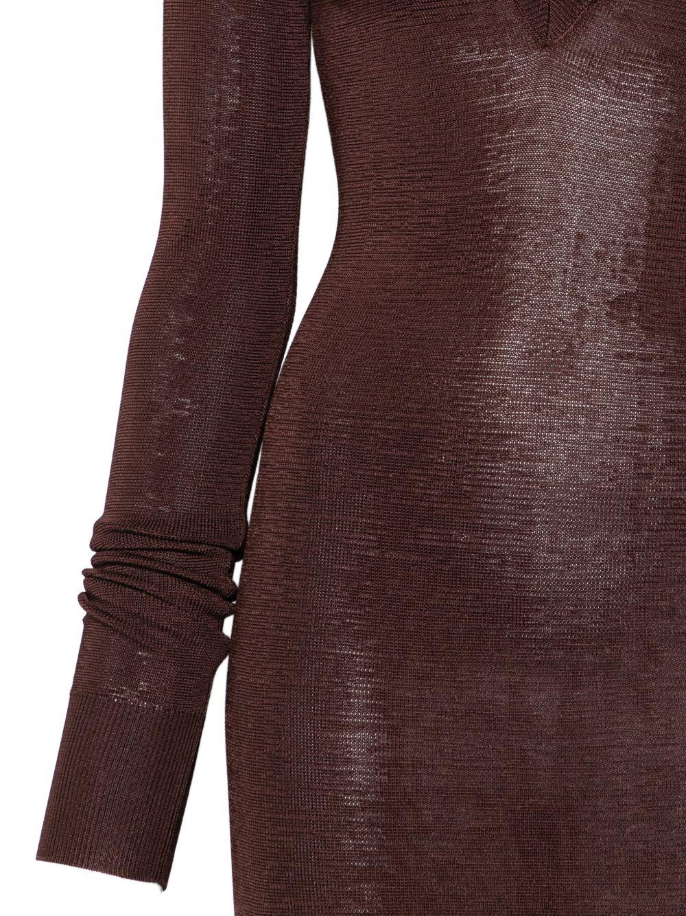 ABITO LUNGO SCOLLO A V in marrone Entire Studios - donna 