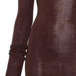 ABITO LUNGO SCOLLO A V in marrone Entire Studios - donna 