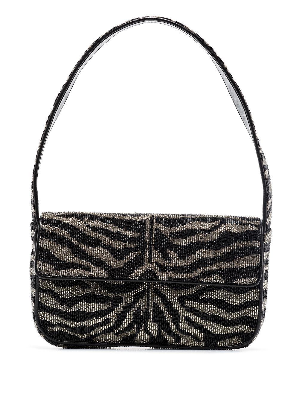 Borsa Tommy con perline in nero e bianco Staud - donna 